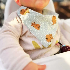 Bavoir bandana "Doux fauve" -  Collection Zoé