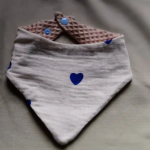 Bavoir bandana " Coeur Océan" -  Collection Gabin