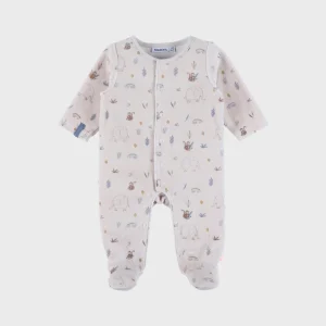 Pyjama bébé en velours à motif jungle