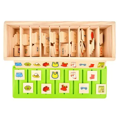 Boite de tri et d’association logique Montessori en bois – Image 4