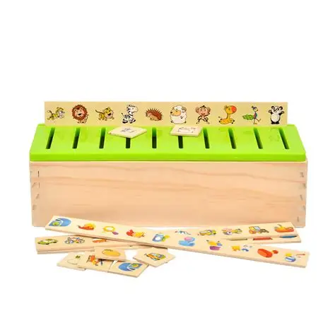 Boite de tri et d’association logique Montessori en bois – Image 2