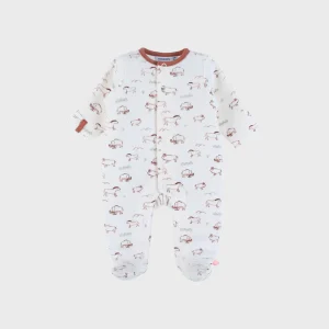 Pyjama bébé en velours avec imprimé Mammouth