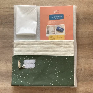 KIT Tapis à langer nomade Popi Pois blanc/vert