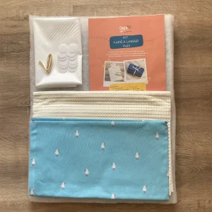 KIT Tapis à langer nomade Popi Mouettes/blanc