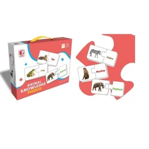 Puzzle alphabet anglais – 60 Pièces  – Animaux sauvages