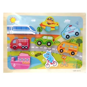 Puzzle véhicules en bois